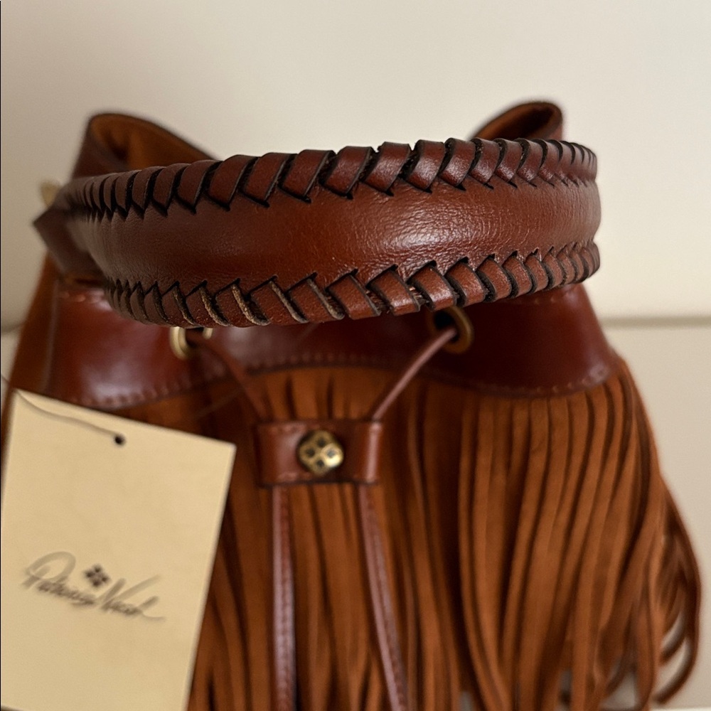 NWT Patricia Nash Elisa Suede Fringe Bucket bag purse - Picture 4 of 12
